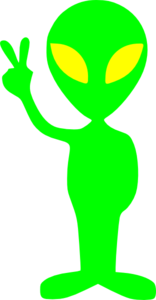 Little Green Alien Clip Art